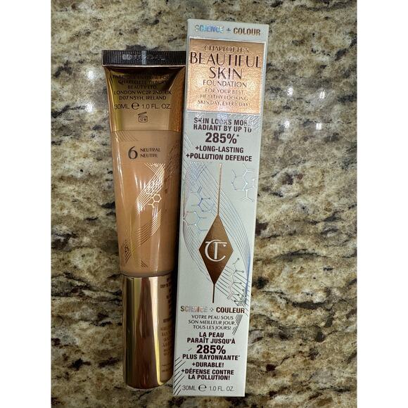 Charlotte Tilbury 6 neutral New liquid beautiful skin foundation med coverage - Picture 1 of 2